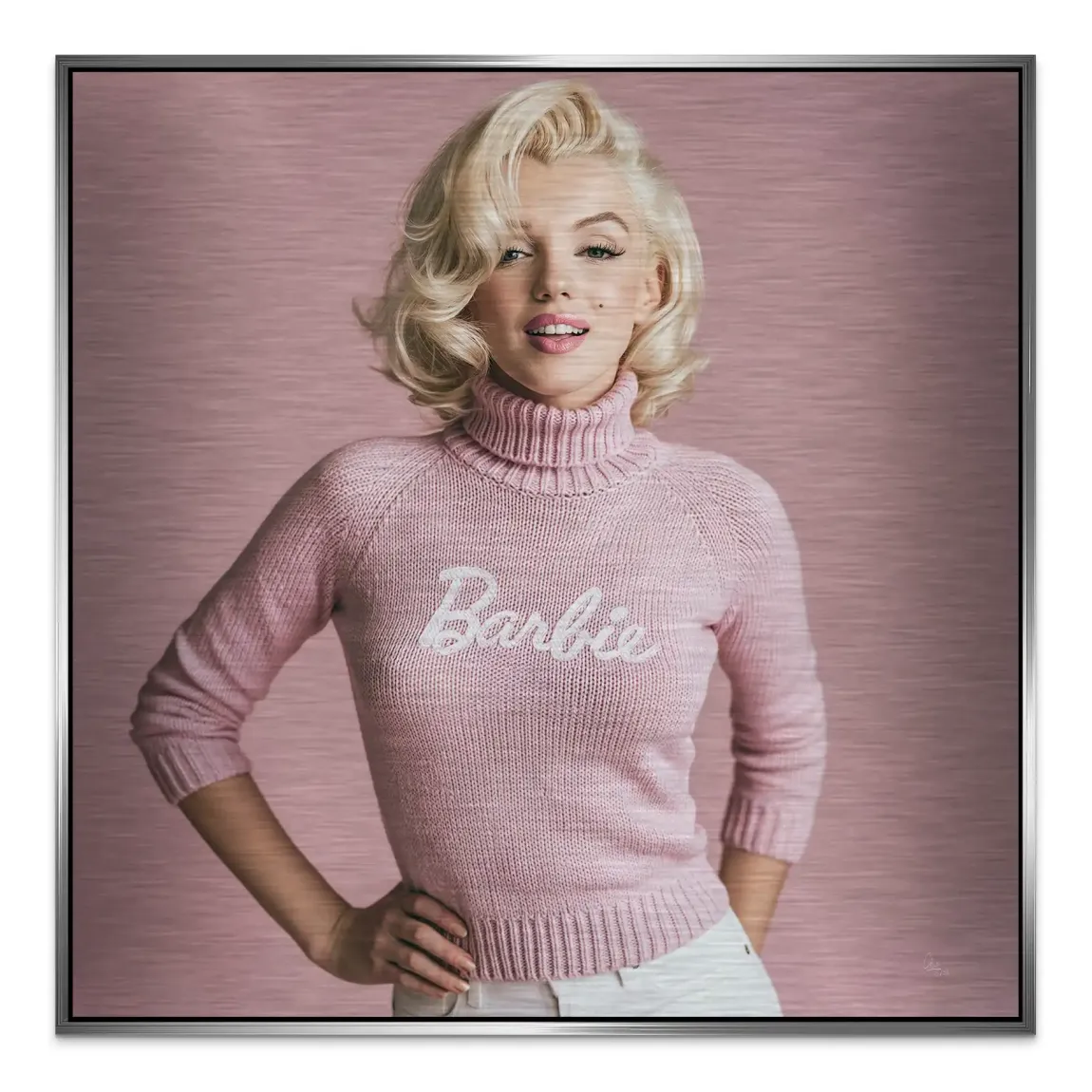 Marilyn Monroe Barbie Aluminiumbild gebürstet