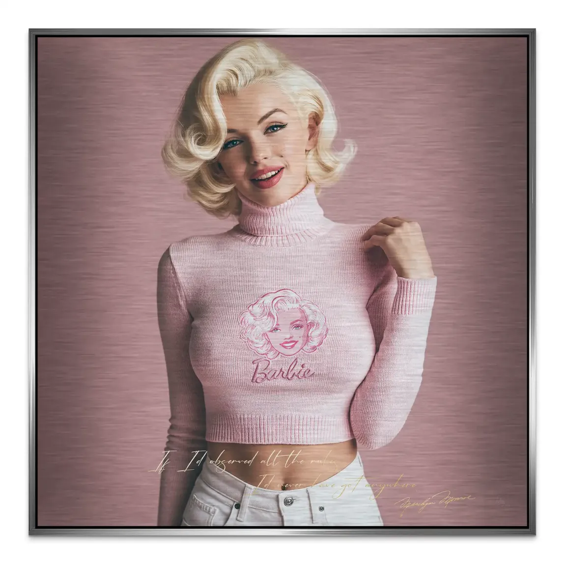Marilyn Monroe Blush Aluminiumbild gebürstet