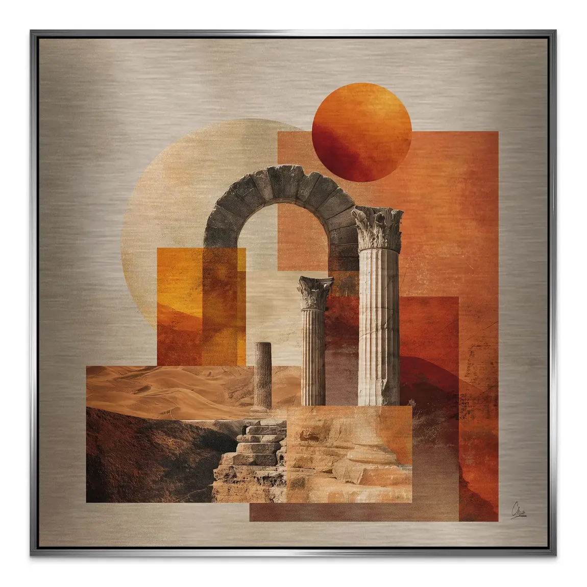 Rom Abstrakt Alu Gebürstet Bild