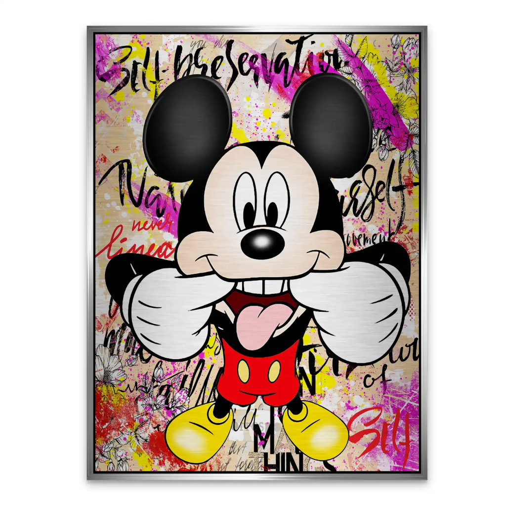 Micky Smile Pop Art Alu Gebürstet INGALERIE