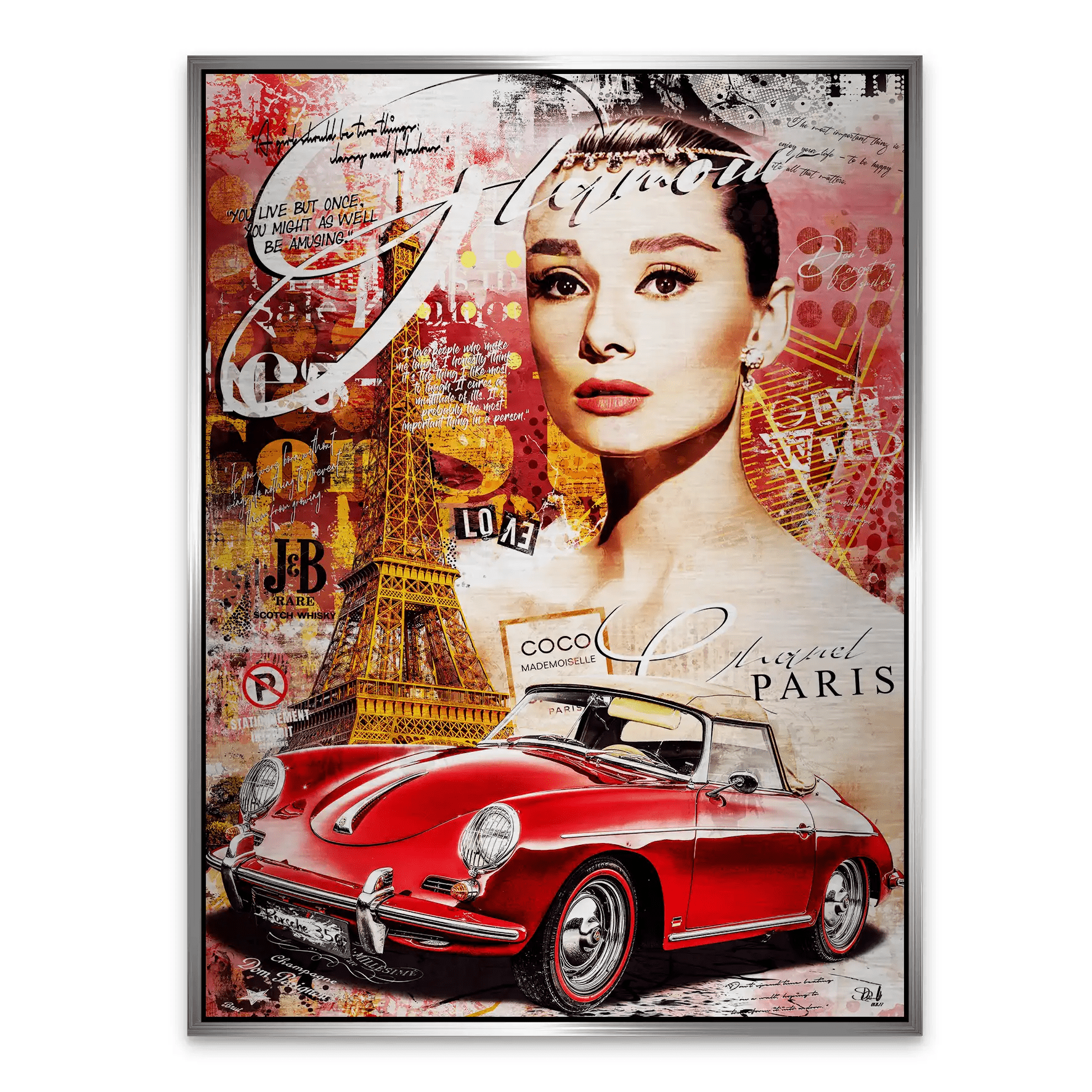 Audrey Paris Pop Art Aludibond Gebürstet INGALERIE