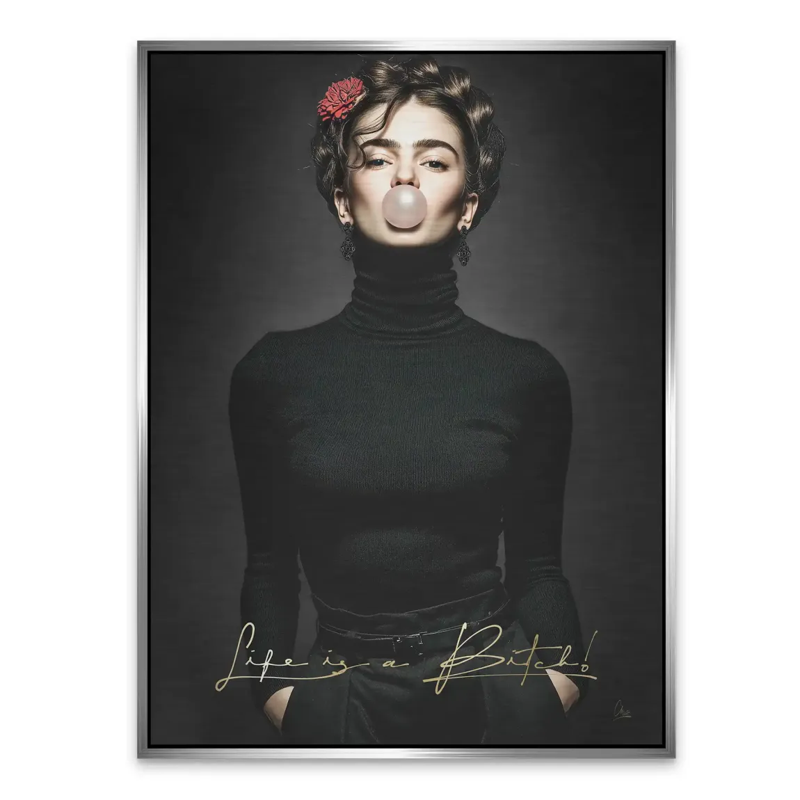 Frida Kahlo Rebell Alu Gebürstet Bild