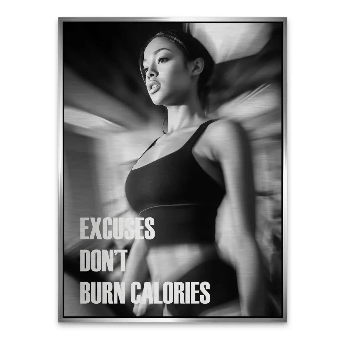 Burn Calories Fitness Alu Gebürstet Bild