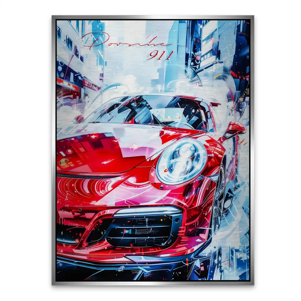 Red Pulse 911 Porsche Alu Gebürstet Bild