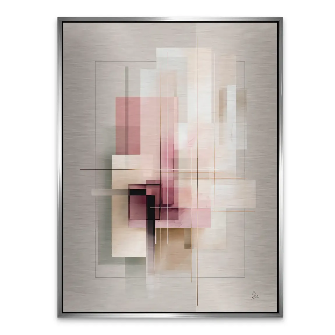 Soft Geometry Alu Gebürstet Bild