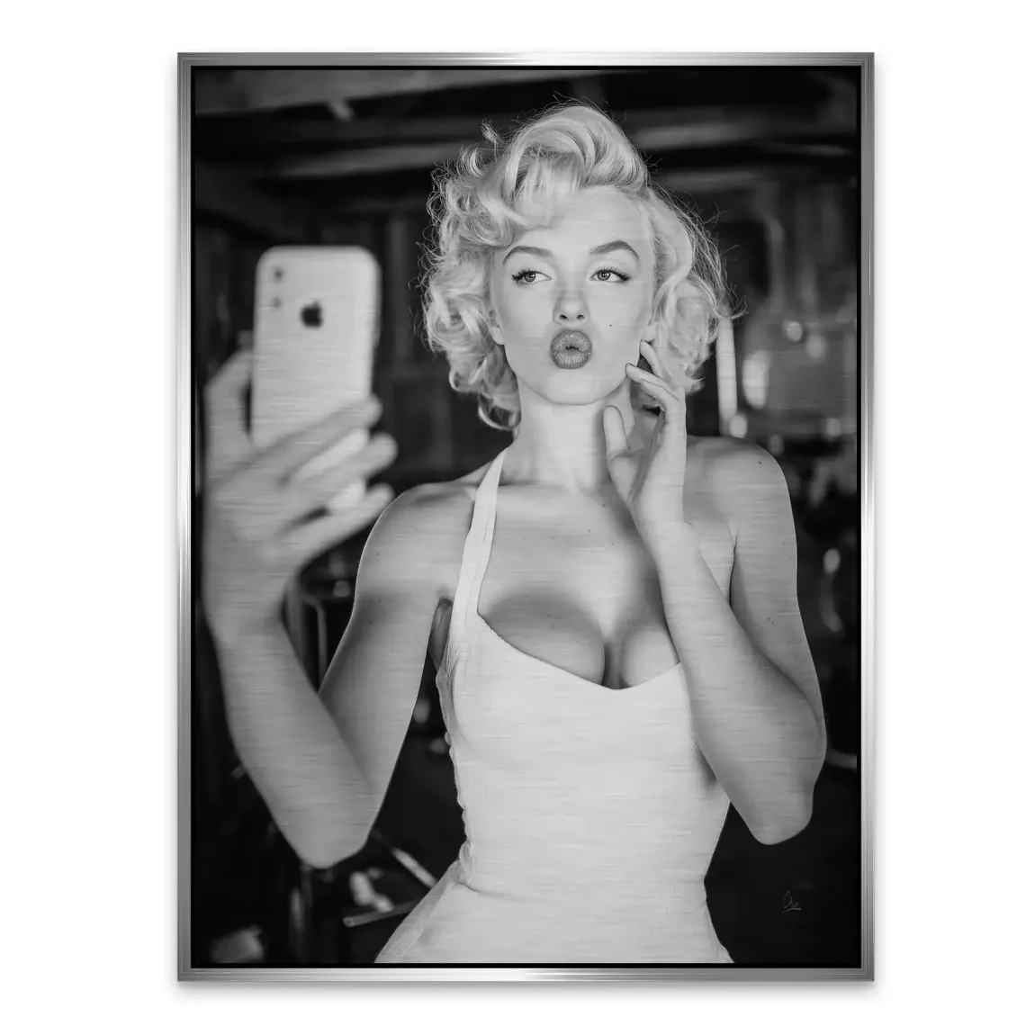 Marilyn Monroe Selfie Alu Gebürstet Bild
