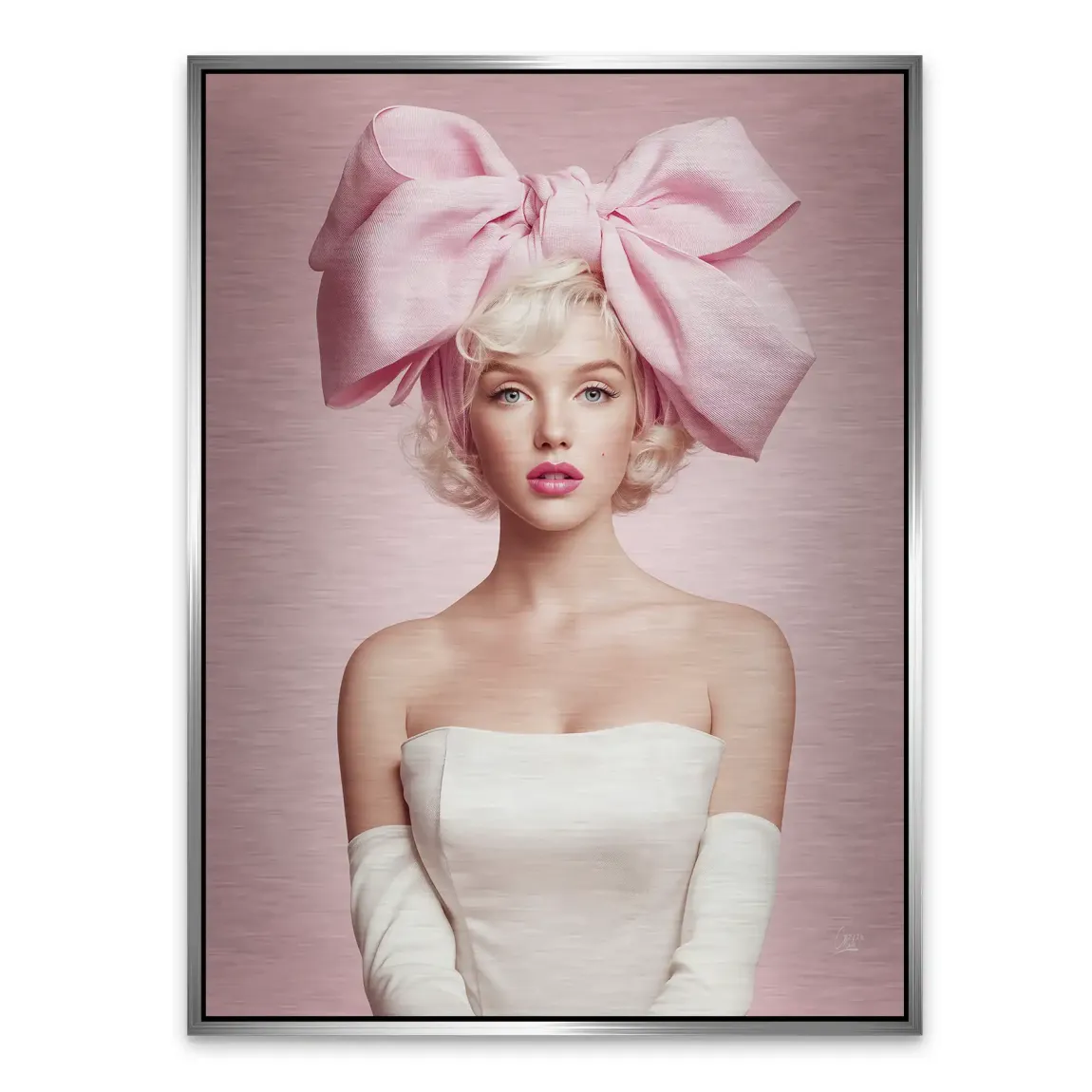 Marilyn Monroe Rosé Alu Gebürstet Bild
