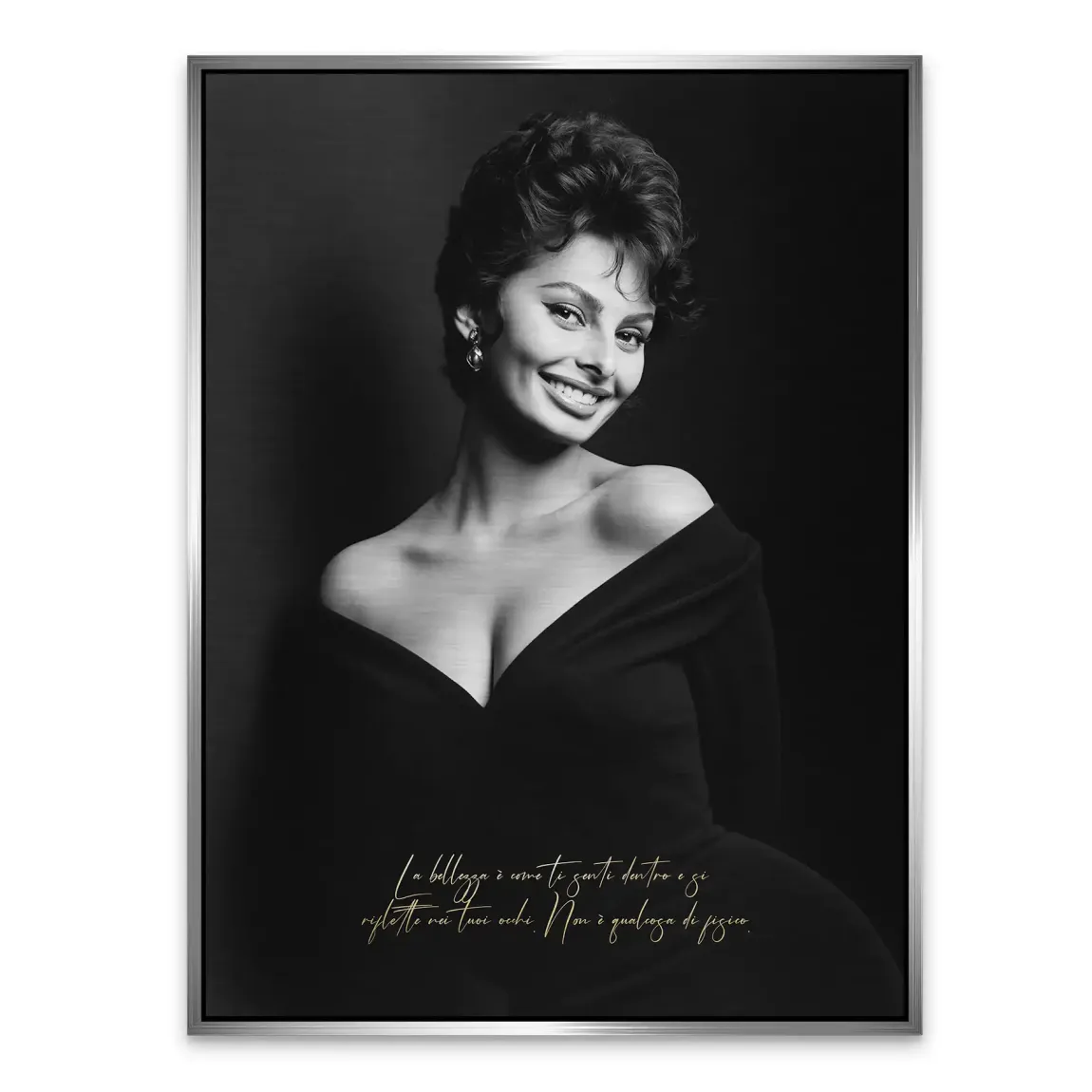 Sophia Loren Sorriso Aluminiumbild gebürstet