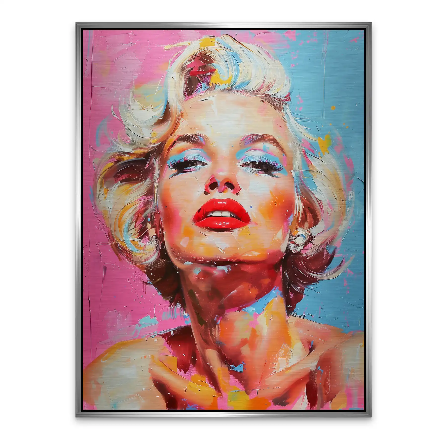 Marilyn Monroe Color Style Aludibond Gebürstet INGALERIE