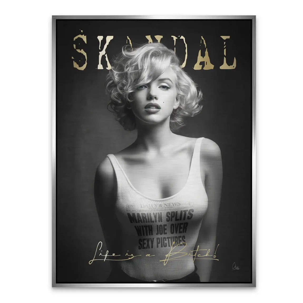 Marilyn Skandal Alu Gebürstet Bild