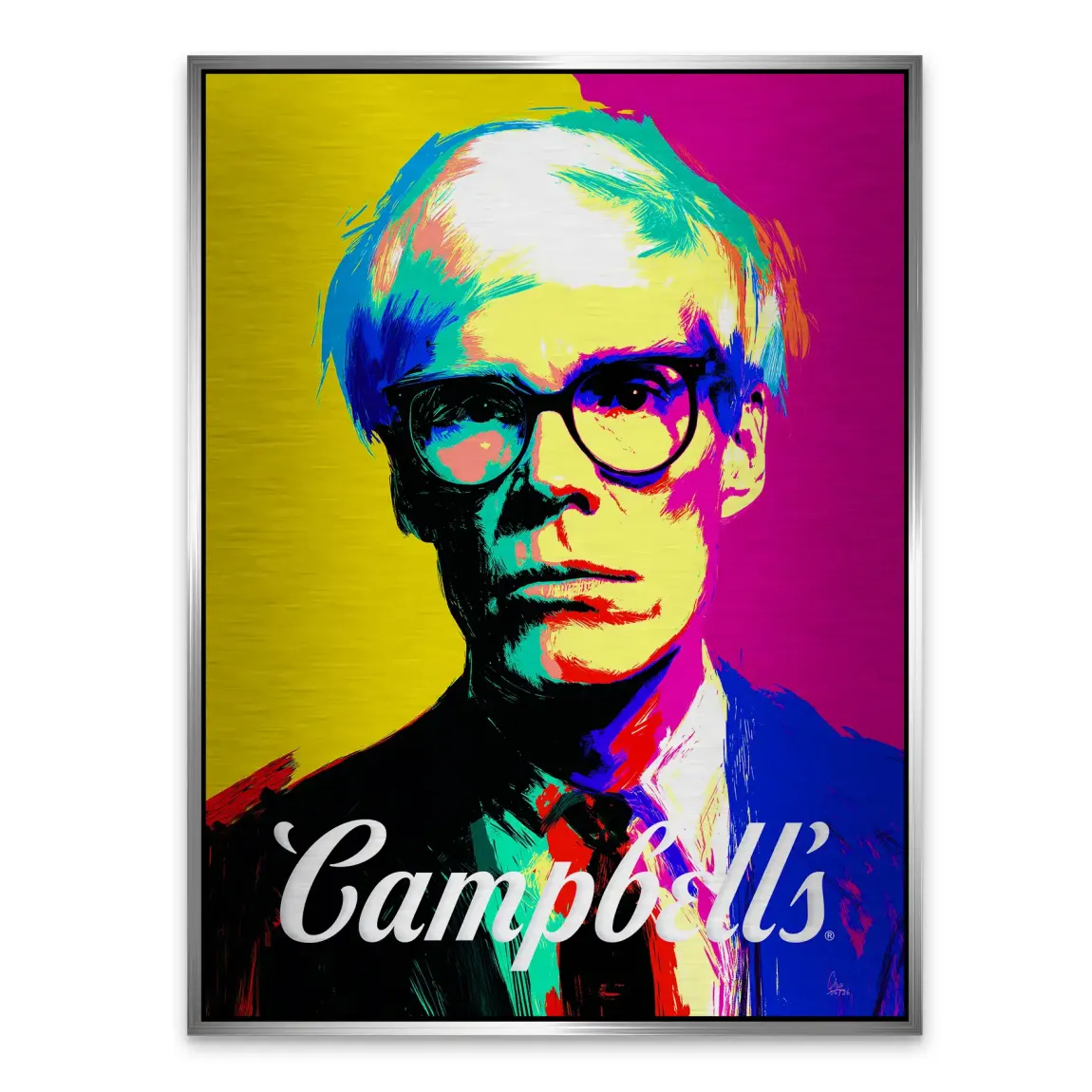 Campbell Popart Aluminiumbild gebürstet