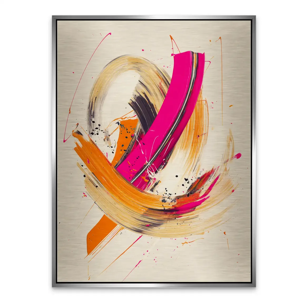 Bewegte Farbe Abstrakt Alu Gebürstet Bild