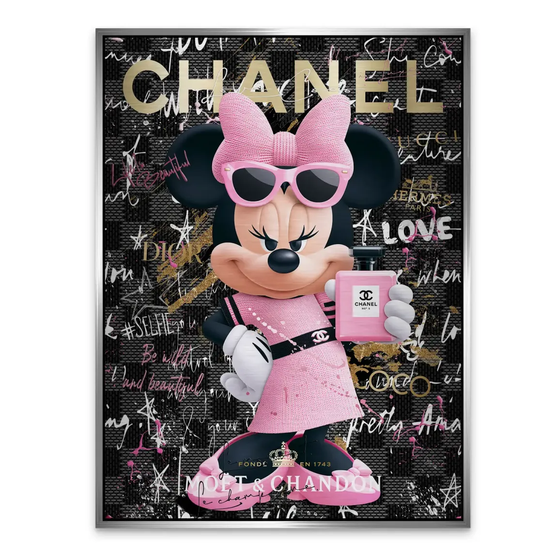 Minnie Couture Aluminiumbild gebürstet