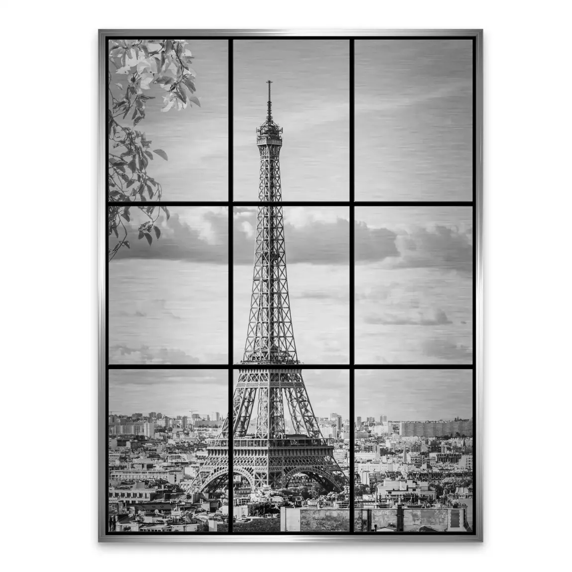 Paris Skyline View Alu Gebürstet Bild