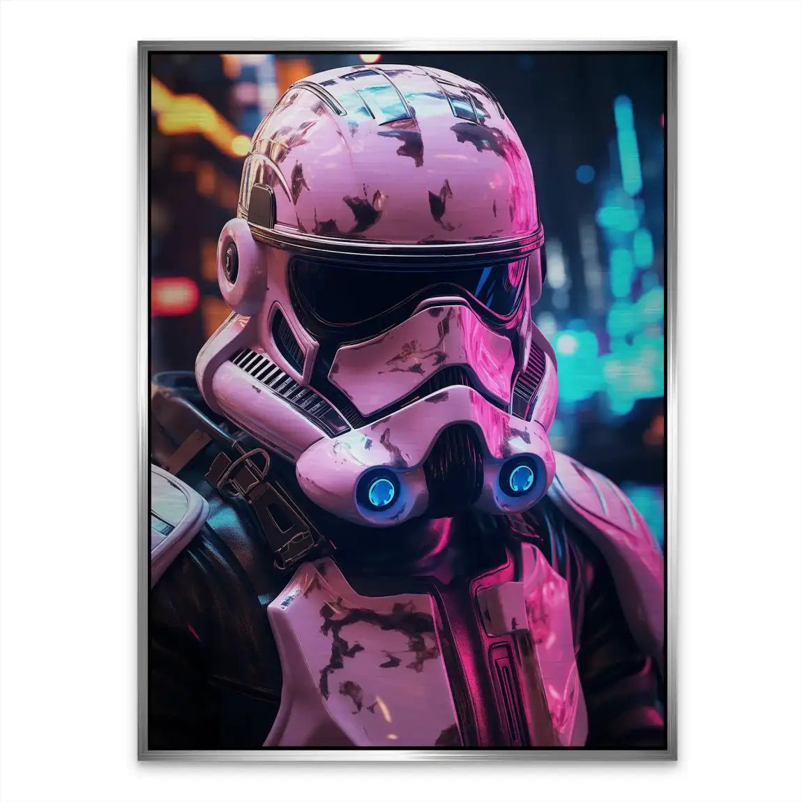 Stormtrooper Neon Style Aludibond Gebürstet INGALERIE