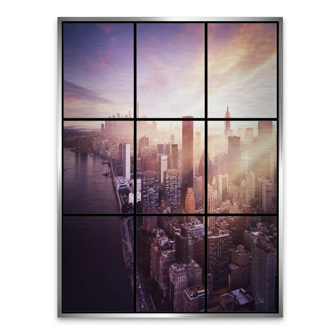 Manhattan View Alu Gebürstet Bild