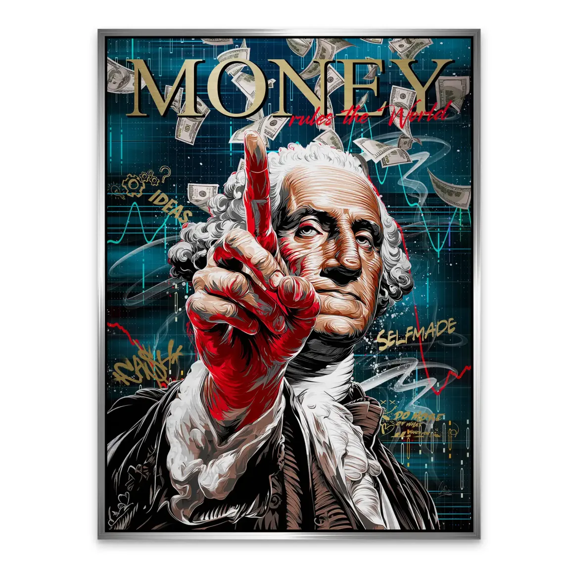 Money Empire Wallstreet Alu Gebürstet Bild