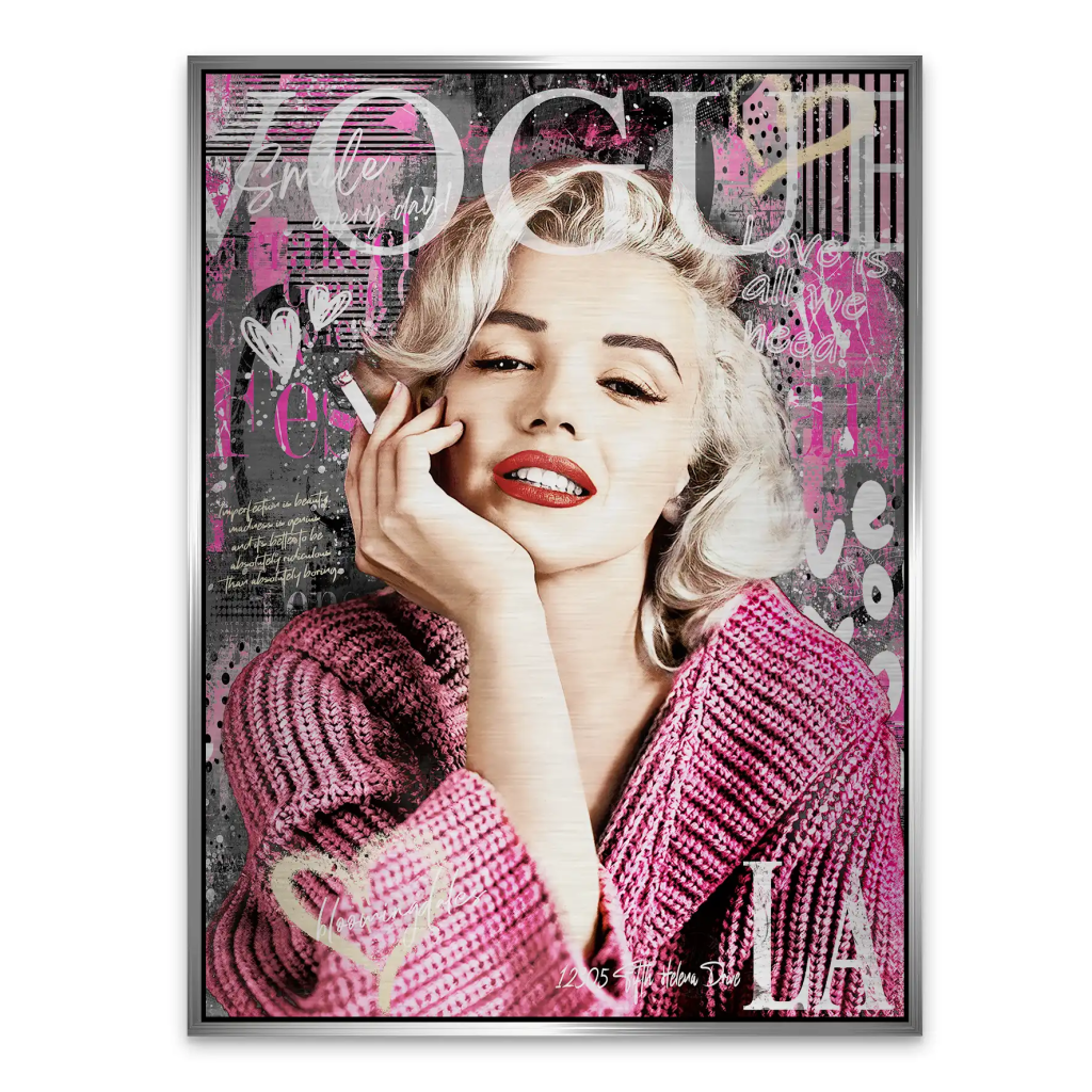 Pop Art Marilyn Monroe Vogue Alu Gebürstet INGALERIE