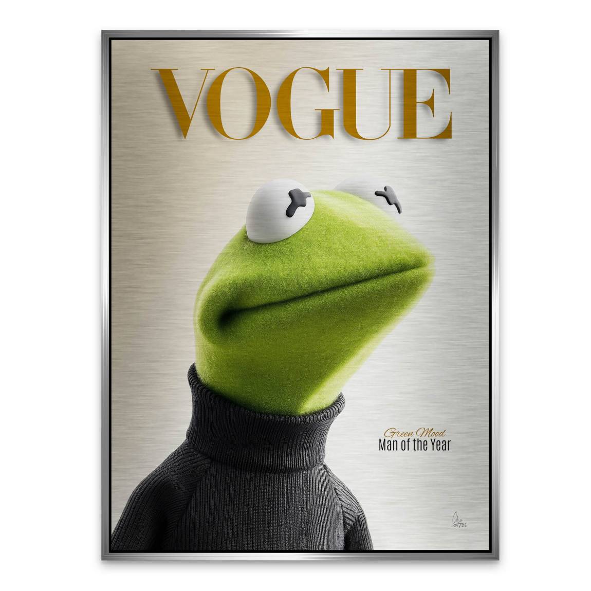 Kermit Couture Aluminiumbild gebürstet