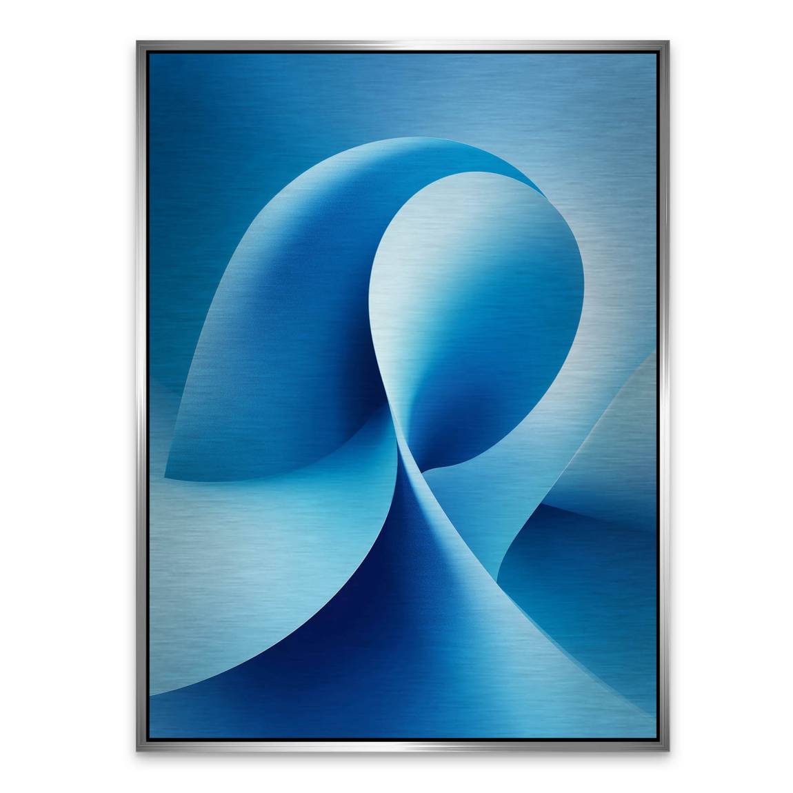 Blaue Welle Aluminiumbild gebürstet