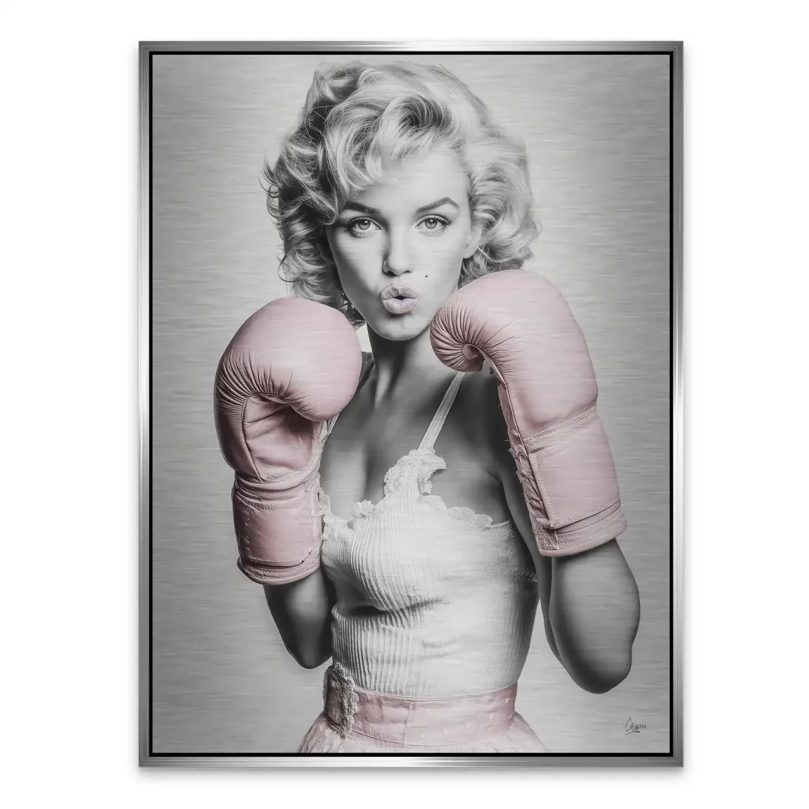 Marilyn Monroe Punch Alu Gebürstet Bild