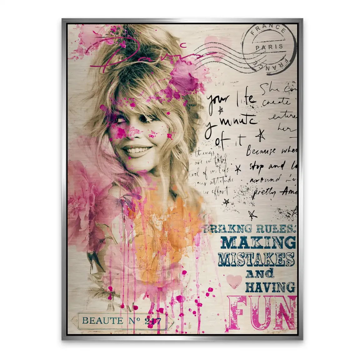 Bardot Paris Aluminiumbild gebürstet