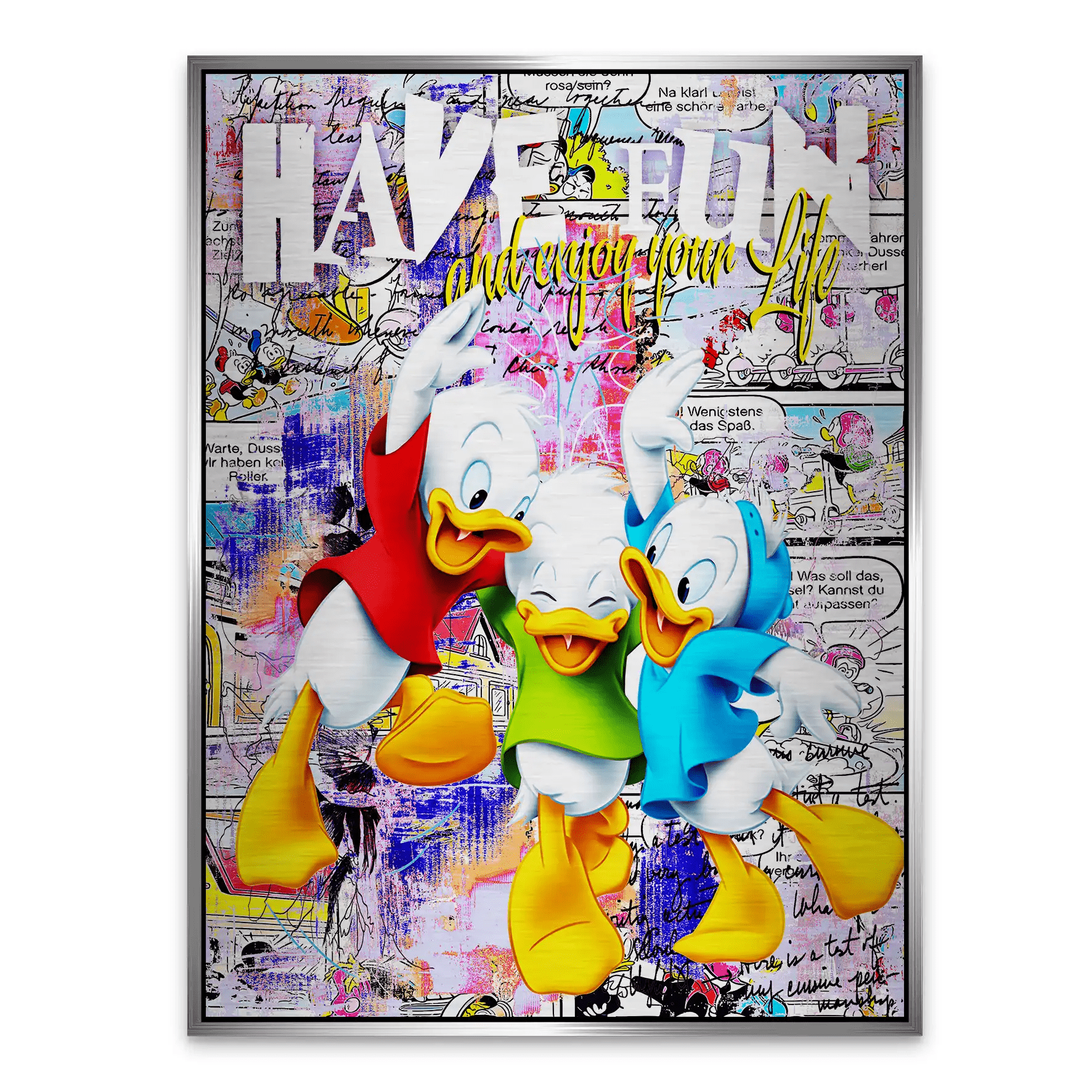 Duck Kids Nr.2 Pop Art Aludibond Gebürstet INGALERIE