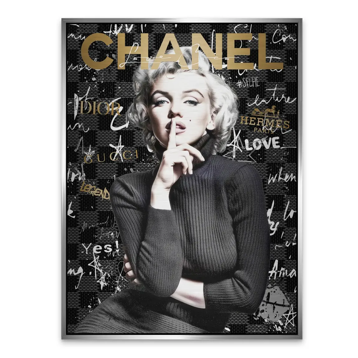 Marilyn loves Chanel Aludibond Gebürstet INGALERIE