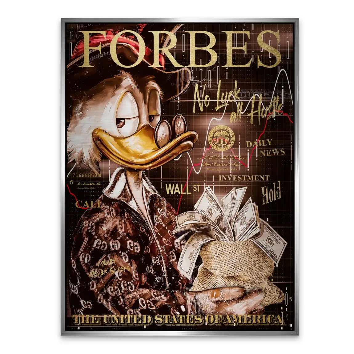 Mr Money Forbes Alu Gebürstet Bild