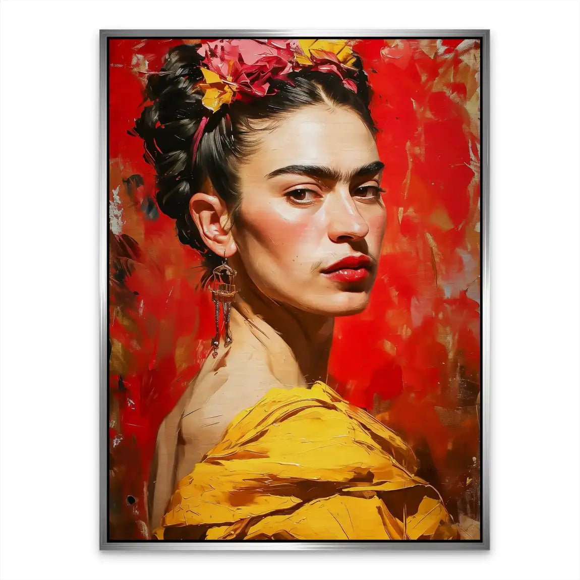 Frida Kahlo Art Nr.2 Aludibond Gebürstet INGALERIE