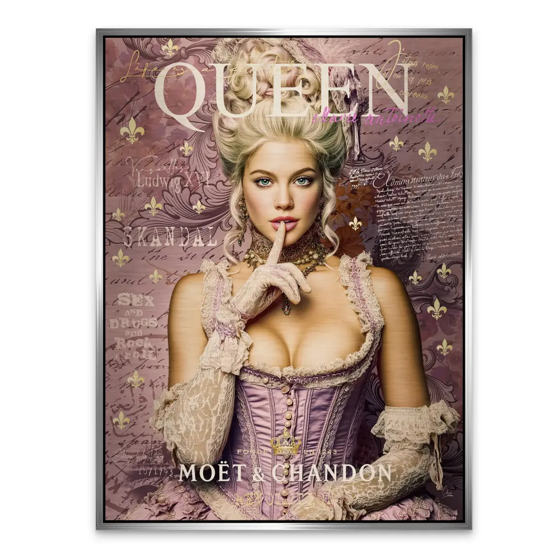 Marie Antoinette Rebell Art Alu Gebürstet Bild