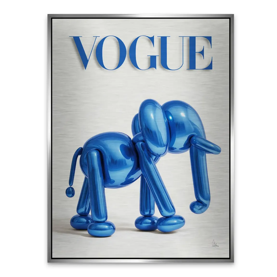 Ballon Elefant Chic Aluminiumbild gebürstet