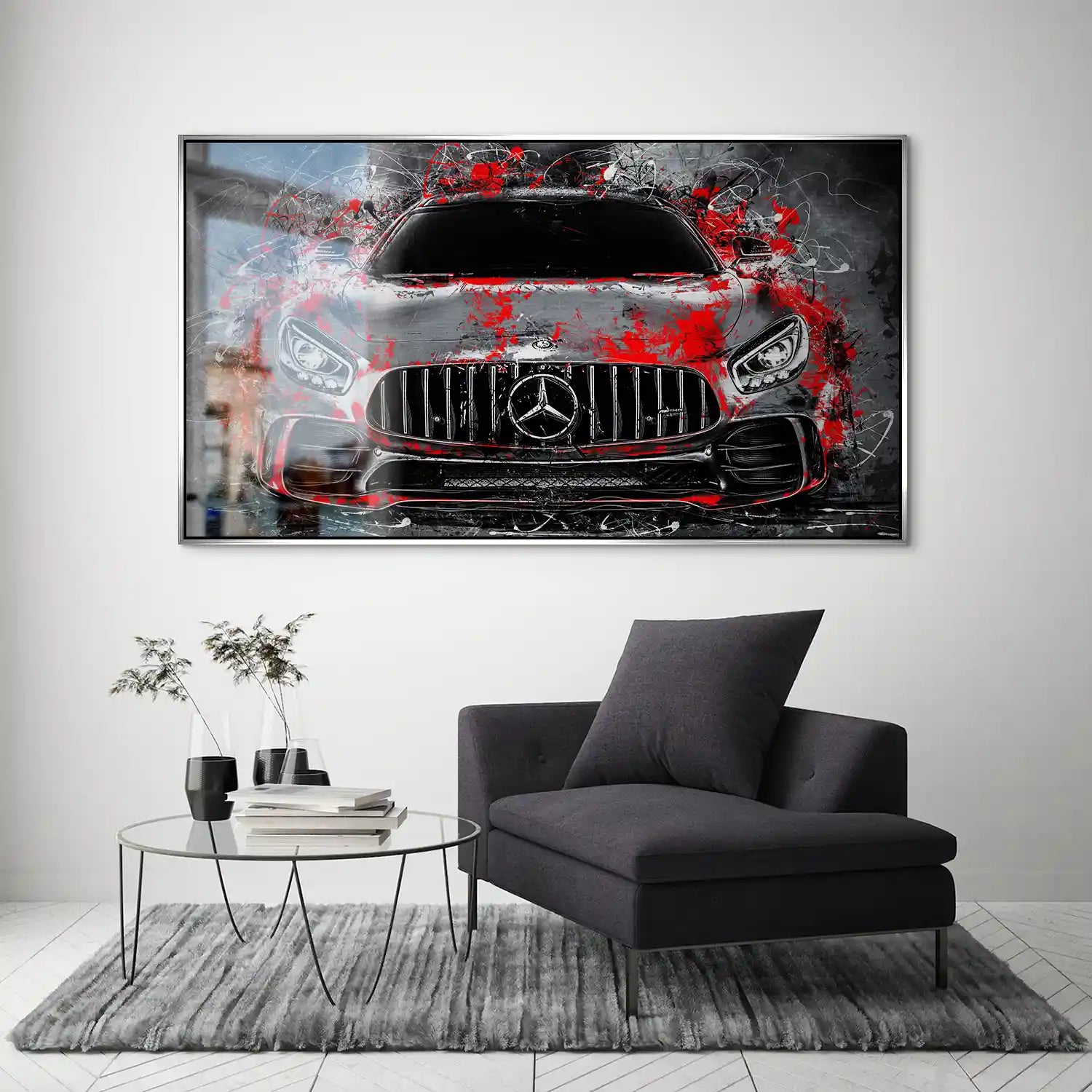 Mercedes AMG GT Abstrakt Style Alu Gebürstet Bild INGALERIE