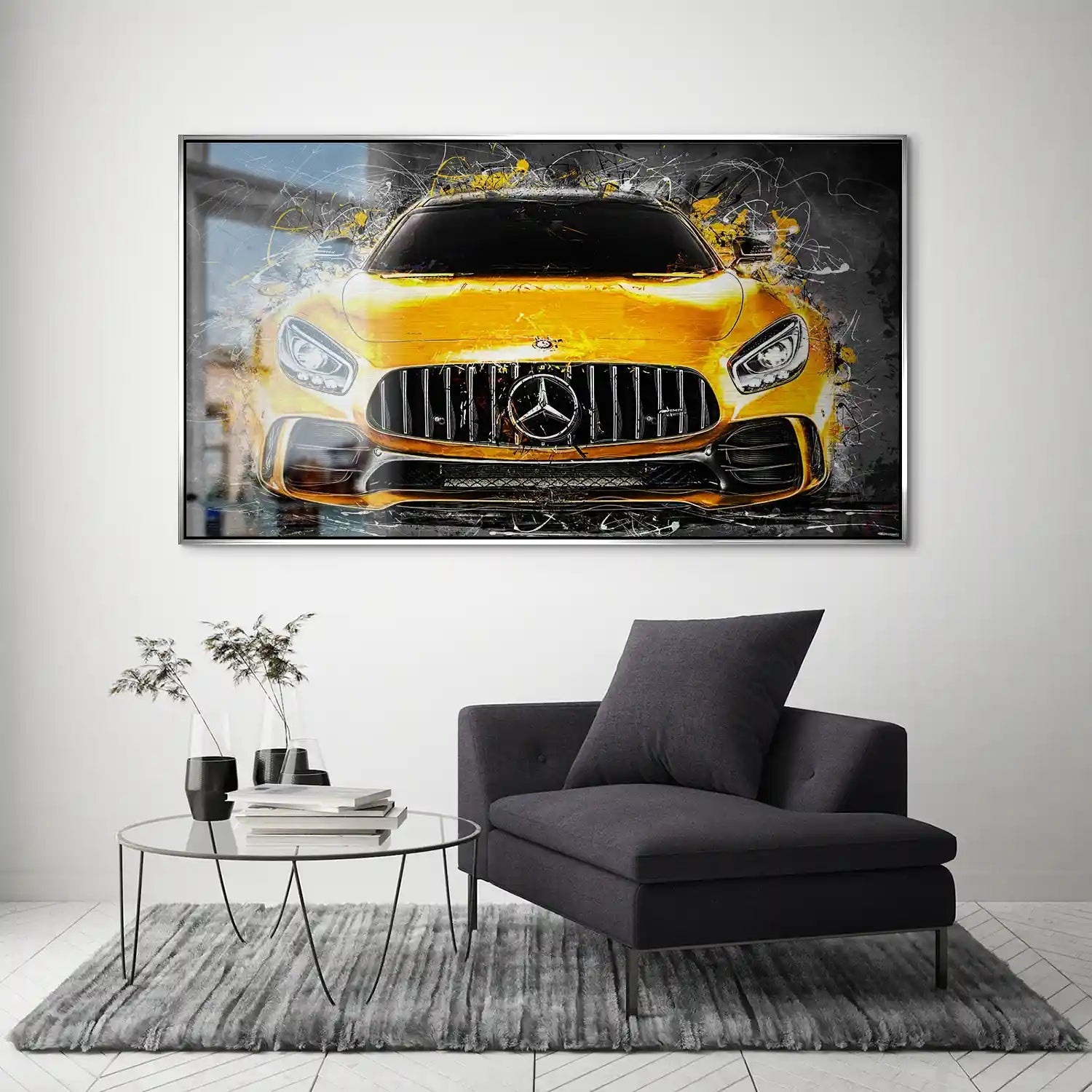 Mercedes AMG GT Yellow Style Style Alu Gebürstet INGALERIE