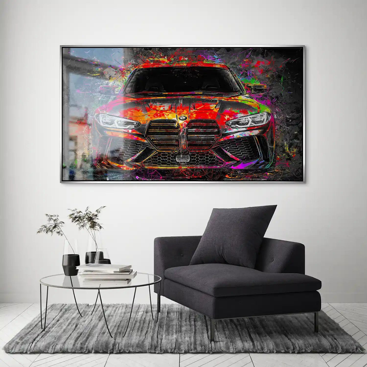 BMW M4 Pop Art Style Alu Gebürstet INGALERIE