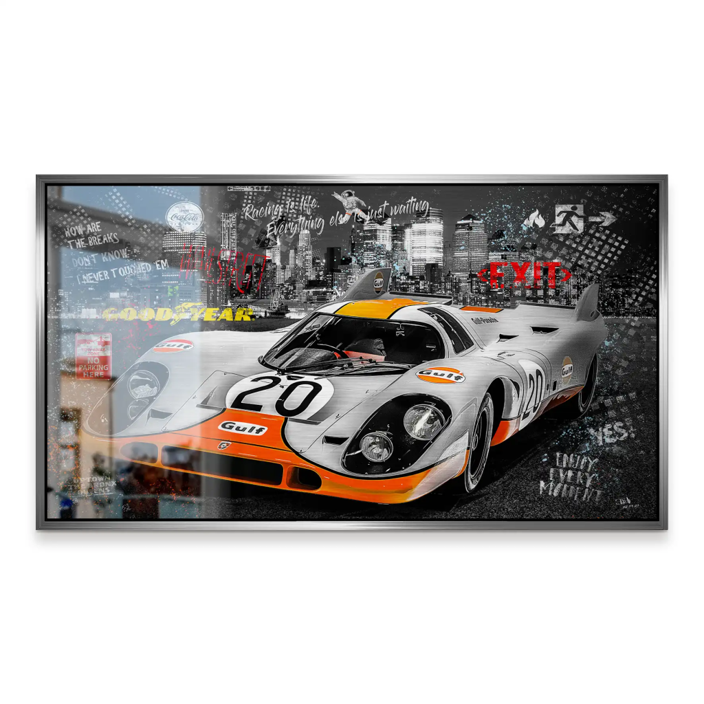 Porsche 917 Pop Art Style Alu Gebürstet INGALERIE