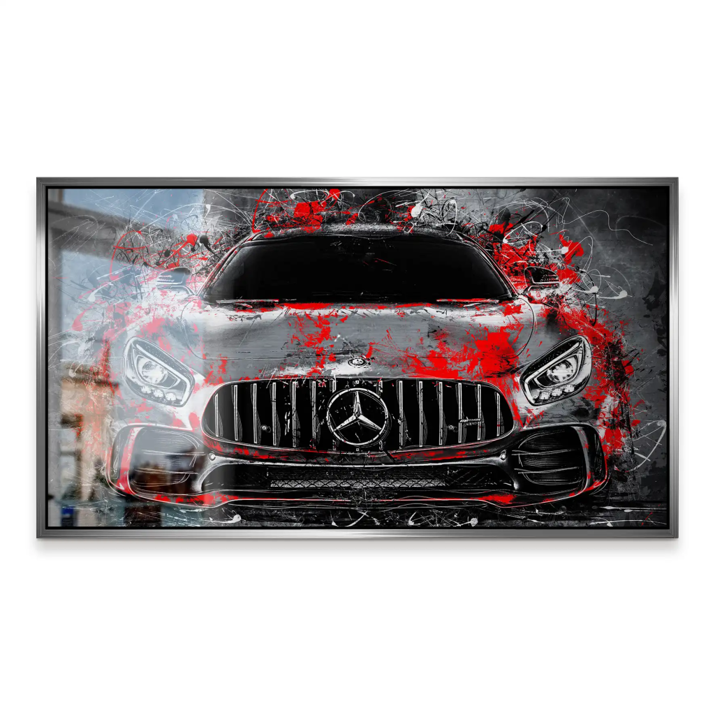 Mercedes AMG GT Abstrakt Style Alu Gebürstet Bild INGALERIE