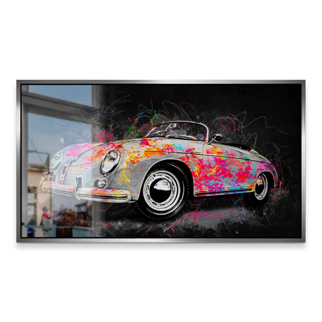 Porsche Speedster Pop Art Style Alu Gebürstet INGALERIE