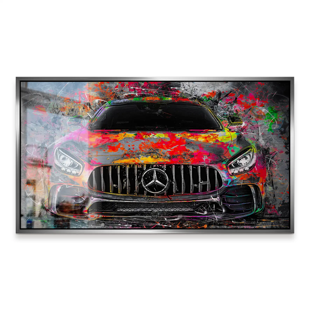 Mercedes AMG GT Pop Art Style Alu Gebürstet INGALERIE