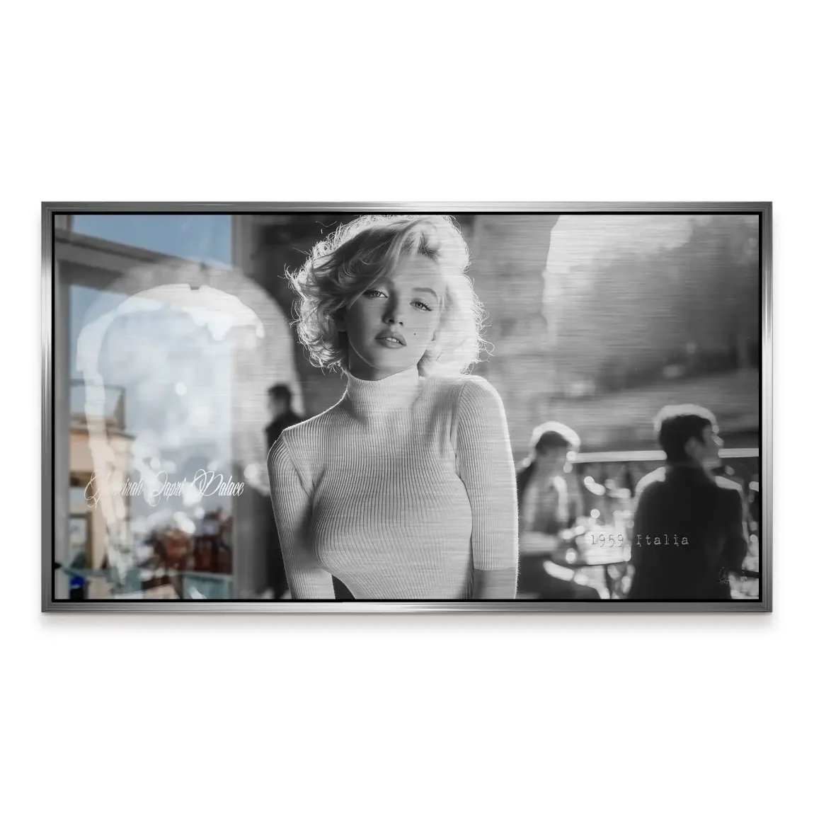 Marilyn Monroe Italia Aluminiumbild gebürstet