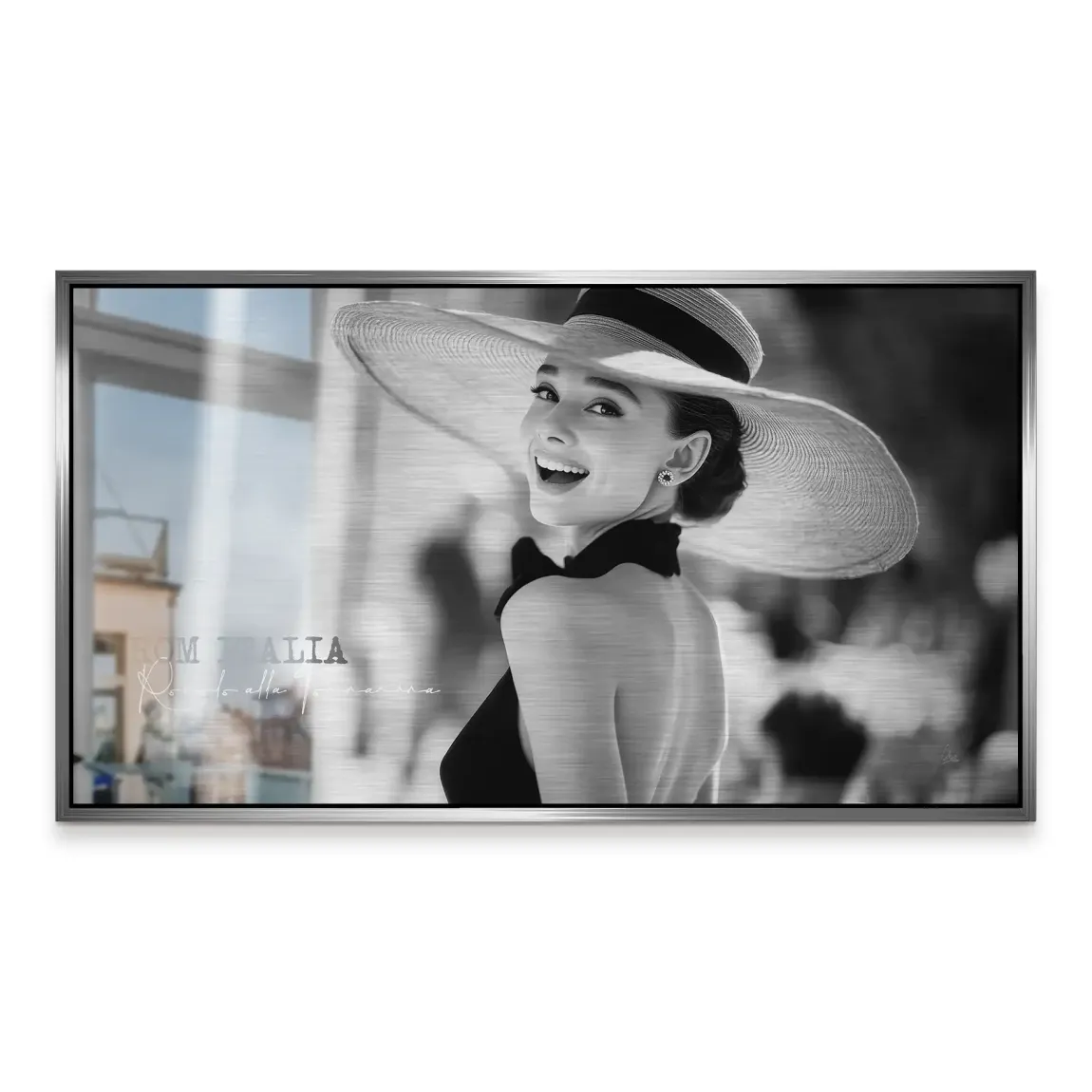 Audrey Hepburn Italia Alu Gebürstet