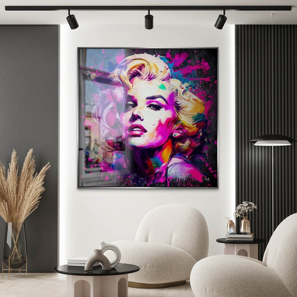 Marilyn Monroe Abstrakt Color Alu Gebürstet Bild INGALERIE