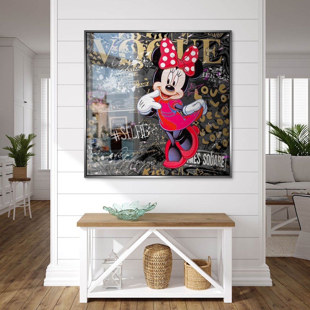 Minnie Vogue Gold Pop Art Alu Gebürstet INGALERIE