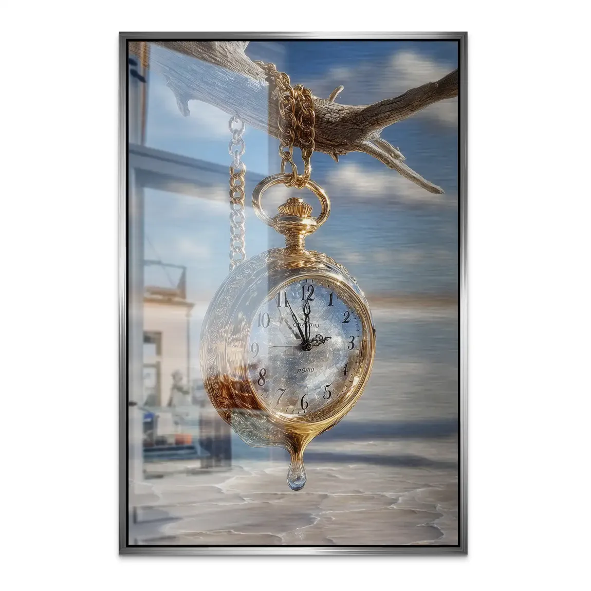 Dali Time Alu Dibond Bild gebürstet