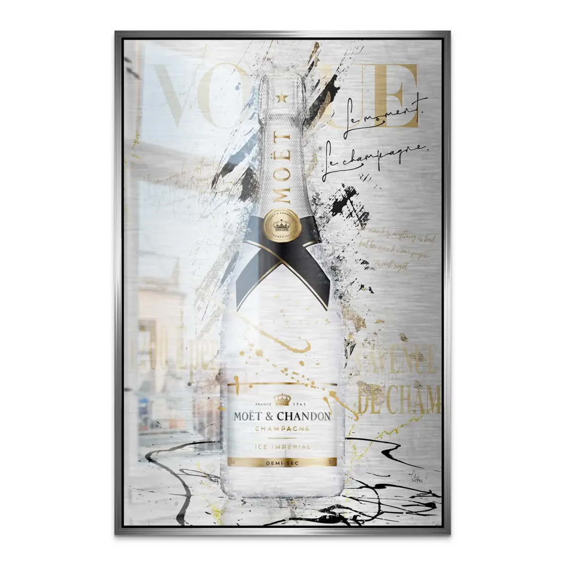 Champagner Art Aluminiumbild gebürstet