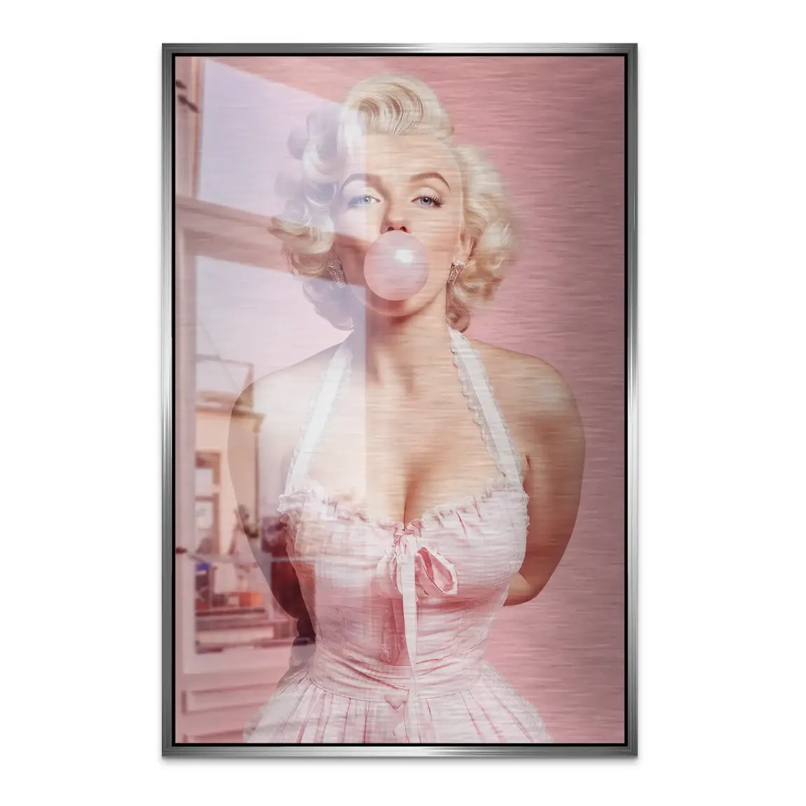 Monroe Bubble Charm Alu Dibond Bild gebürstet