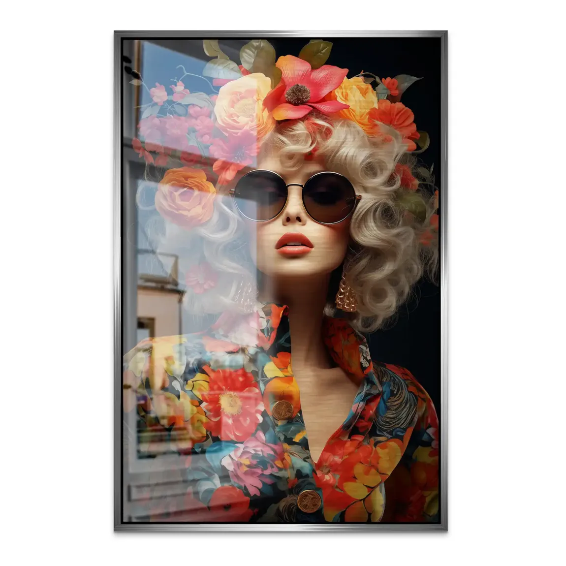 Floral Glamour Alu Dibond Bild gebürstet