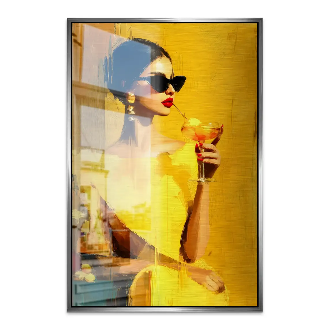 Amber Velvet Elegance Alu Dibond Bild gebürstet INGALERIE