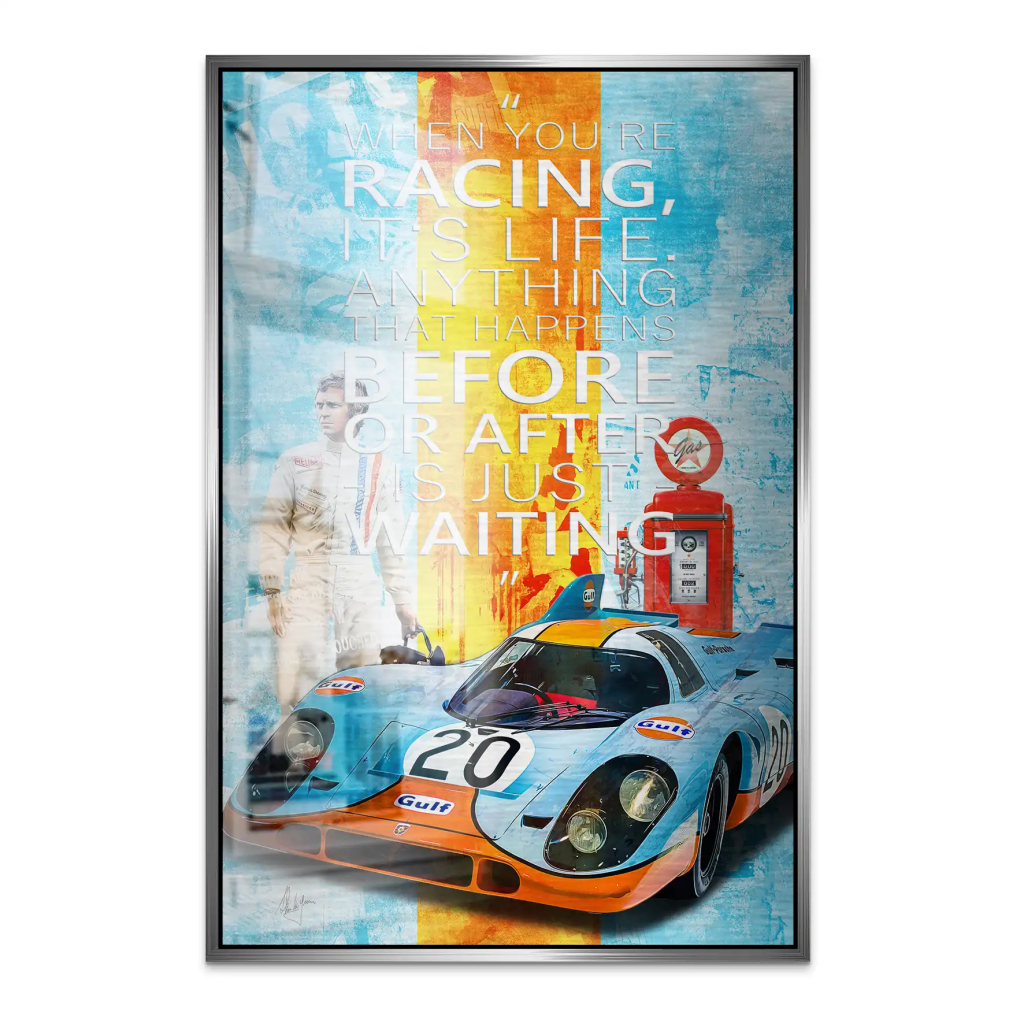 Steve Gulf Porsche 917 AluDibond Gebürstet INGALERIE