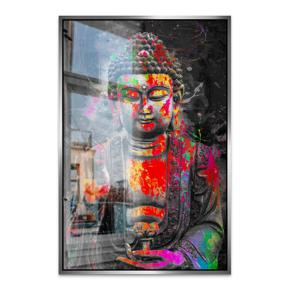 Buddha Pop Art AluDibond Gebürstet INGALERIE